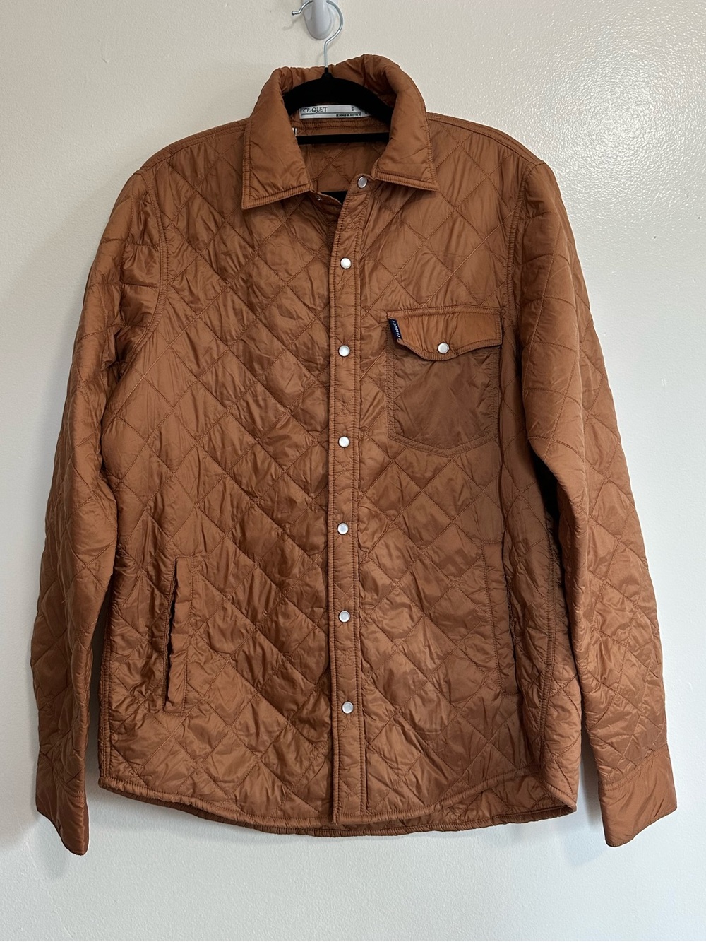 Criquet - Quilted Shacket, Chestnut Tan, Men's Size Small - Picture 9 of 9
